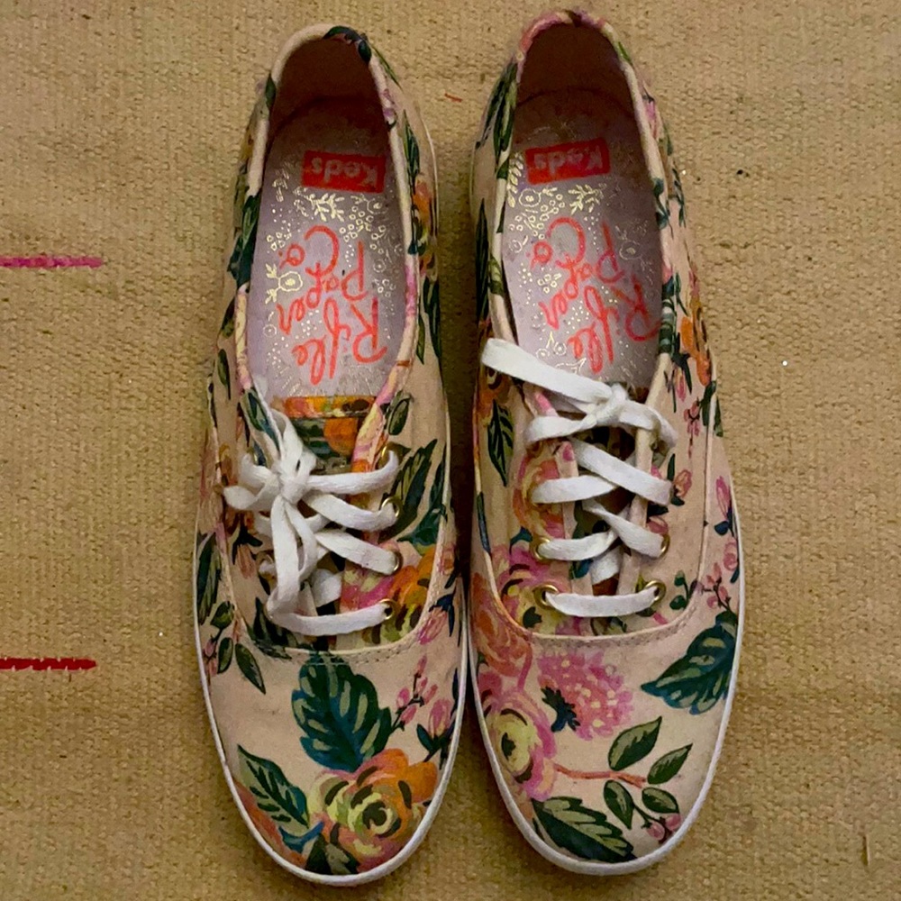 Keds & Rifle Paper Co. Lace Up Floral Shoes 7